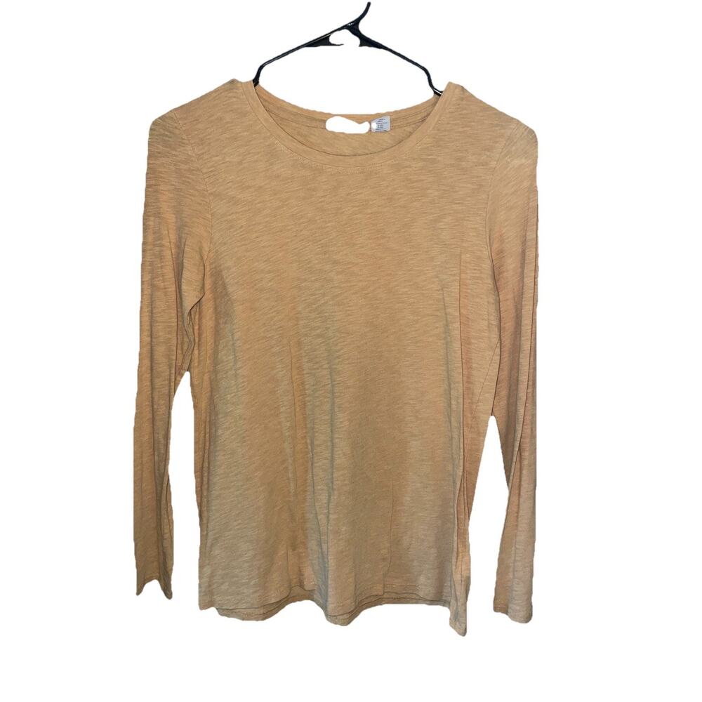 Christian Siriano Soft Long Sleeve Mustard Yellow Light Weight Top Sz S Simple